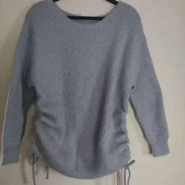 Heather 사이드 드로스트 튜닉 니트