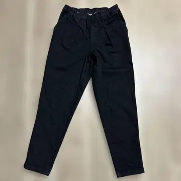 블랙 데님 코쿤 실루엣 캐주얼 팬츠 M~L