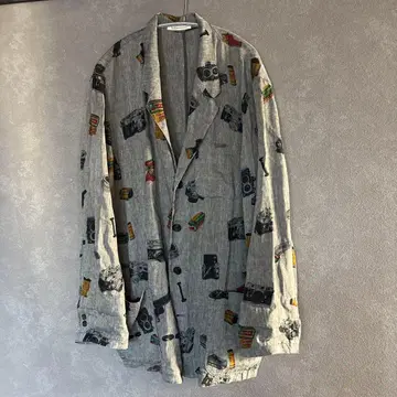 파파스 남성용 린넨 자켓 그레이