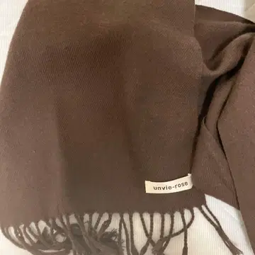 unvie-rose 브라운 프린지 머플러
