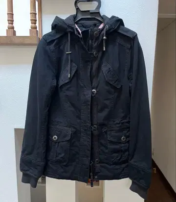 타미힐피거 후드 부착 밀리터리 모즈 코트