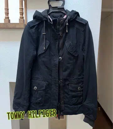 타미힐피거 후드 부착 밀리터리 모즈 코트