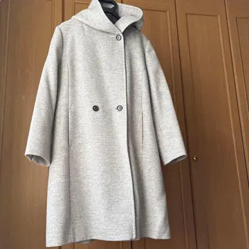 23구 후드 부착 롱 코트