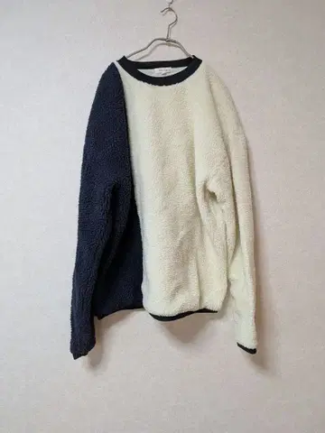 Relation 보아 스웨터 XL 아이보리/네이비