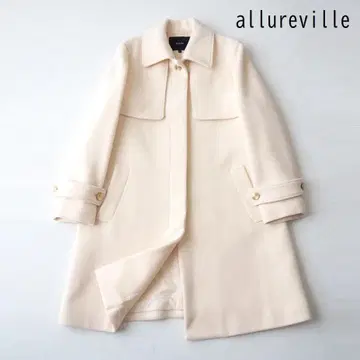 알아바일 메린프 비버 스텐카라 코트 골드 버튼 2 오프화이트