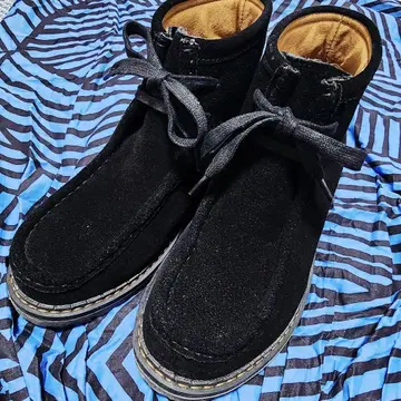 미네통카 모카신 부츠 블랙