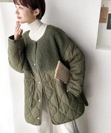 [ 자바 콜라보 ] 성인용 보아 x 퀼트 절개 오버 사이즈 블루종