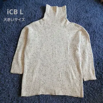 iCB 아이씨비 L 벌키 하이넥 니트 빅 사이즈