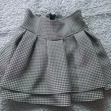 슬림 레그 스커트 하운드투스 체크 패턴 S 사이즈
