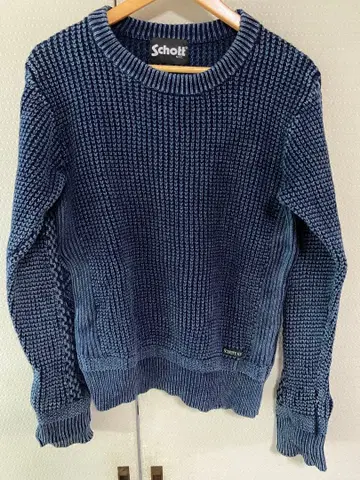 SCHOTT Schott 케이블 니트 M 인디고 네이비 니트