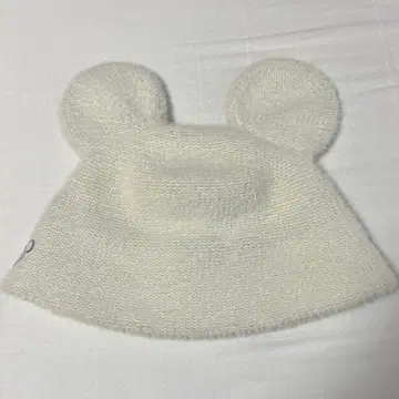 디즈니 니트 햇 화이트 귀 포함