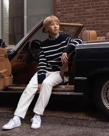 TOMMY HILFIGER 타미힐피거 보더 니트 S