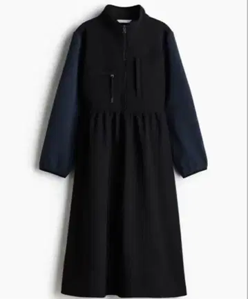 H&M 플리스 디테일 원피스 XL 사이즈 하프 지퍼 입고 벗기