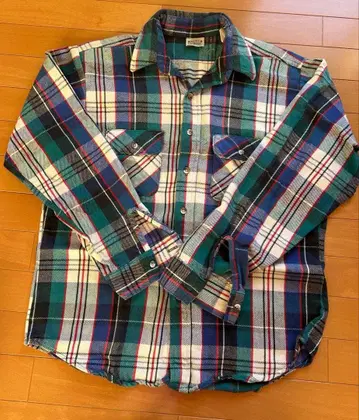 USA 90년대 파이브 브라더스 플란넬 셔츠 체크 셔츠 L