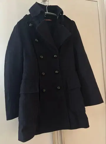 네이비 더블 브레스트 코트 36