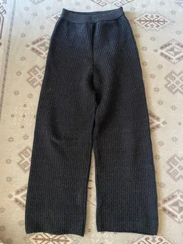 PUBLIC TOKYO 블랙 와이드 니트 팬츠