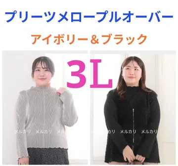 시마무라 komachi 플리츠 메로우 풀오버 아이보리 & 블랙 3L