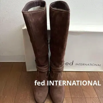 fed international 스웨이드 롱 부츠