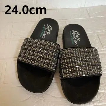 Skechers 블랙 비쥬 샌들 24cm