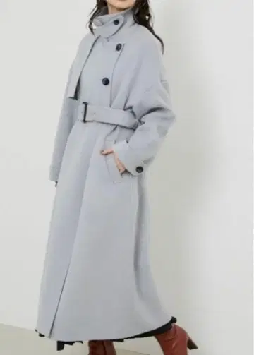 rienda 트렌치 디자인 랩 울 코트