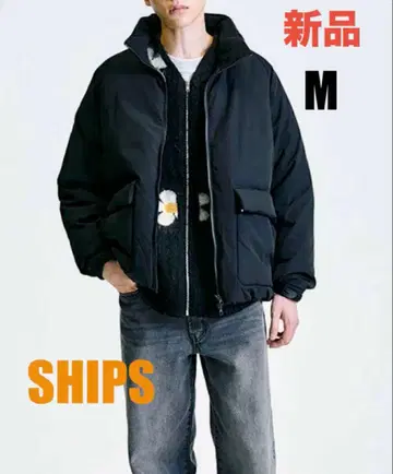 새상품 SHIPS [ 발수 ] 더블 포켓 충전솜 스탠드 카라 블루종