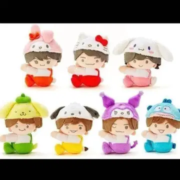 나니와단시 산리오 로손 클립 마스코트 세트 7개