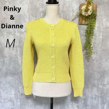 미사용 [ Pinky&Dianne ] 니트 자켓 가디건 노랑 일본제 M