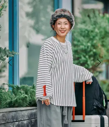 미사용 새상품 니코앤드 misayo be with m 스트로고롱T L