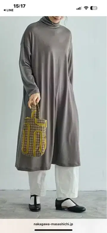 나카가와 마사시치 상점 울 와이드 원피스