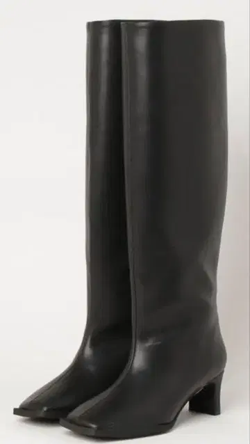 [ 새상품급 ] 블랙 가죽 롱 부츠