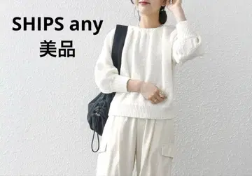 [ 새상품급 ] 쉽스 애니 테이프 얀 백리본 니트 풀오버