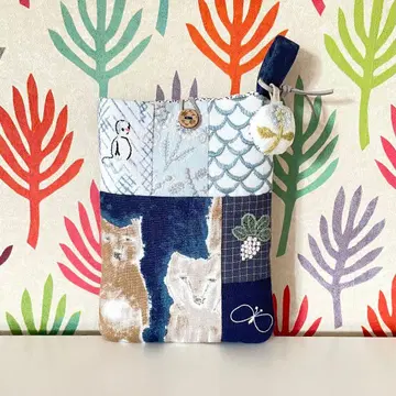 핸드메이드 미나 페르호넨 패치워크 통장 파우치