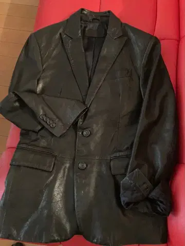 바니 뉴욕 블랙 가죽 자켓