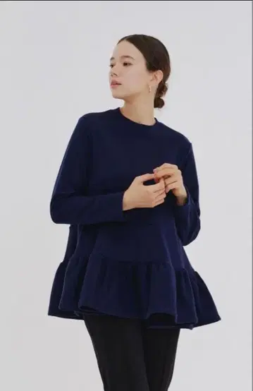 yori 속건성 쭈리 티어드 프릴 티셔츠