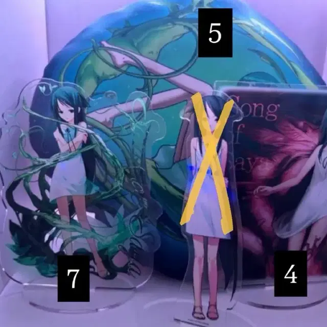 [소분] 사야의 노래 쿠지 아크릴 스탠드 쿠션