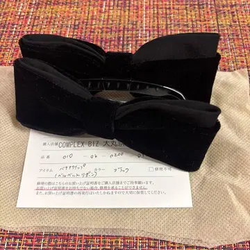 COMPLEX BIZ 블랙 리본 헤어 액세서리