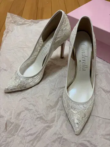 [컨디션 최상] DIANA 23.5cm 레이스 브라이덜 신발