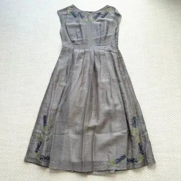 샹브르 드 샹 자수 원피스 포멀 결혼식 동창회 성인식