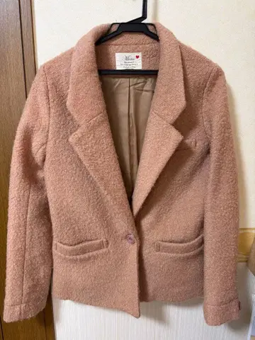 더스티 핑크 코트 울 거의 새것