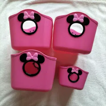 미니 마우스 미니 말랑 바구니 3개 미니미니 말랑 바구니 1개 수납 박스