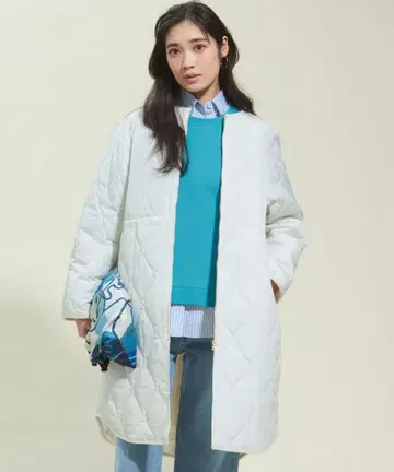 23구 충전솜 롱 패딩 아우터 퀼팅 코트