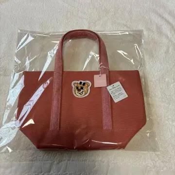 페이러 올드 테디걸 와펜 토트백 핑크 미사용 새상품