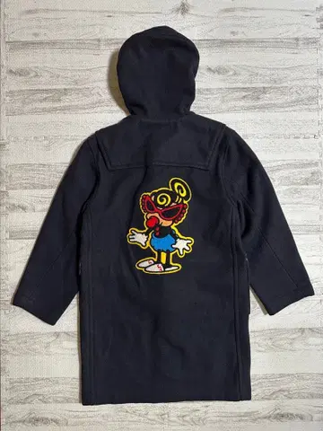 HYSTERIC MINI 히스테릭 자수 더플 코트 블랙 140