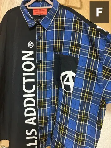 [GALLIS ADDICTION ] 파랑 블랙 노랑 체크 무늬 셔츠