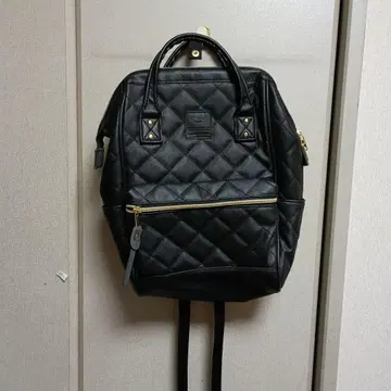 anello 퀼팅 블랙 백팩