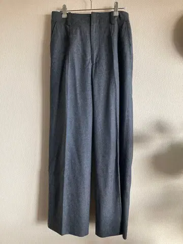 그린 라벨 울 와이드 팬츠