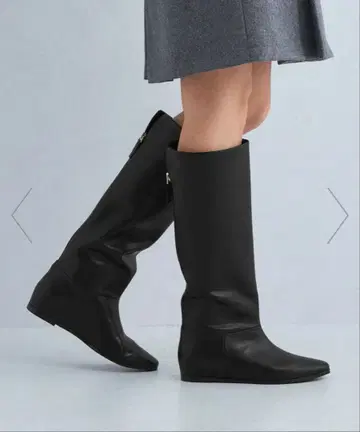 와이드 샤프트 롱 부츠 우천 겸용 M (23.5) 베이지