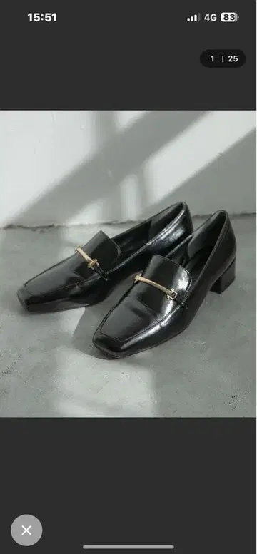 블랙 스퀘어토 로퍼 Apartby