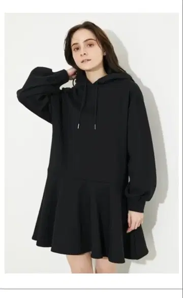 rienda 후드티 머메이드 맨투맨 미니 원피스