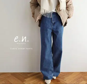 and me 에버 네이비 커브 데님 팬츠 L